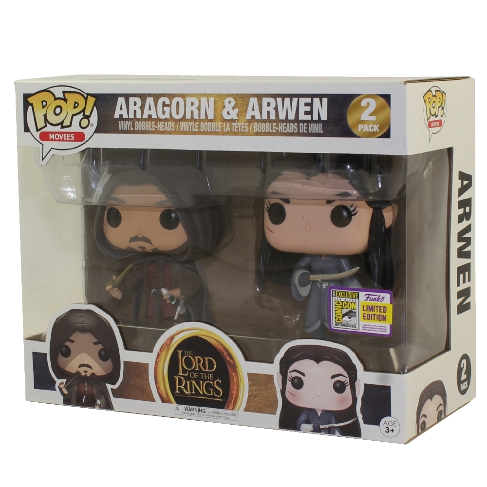 Figurine Seigneur des Anneaux - 2-Pack Arwen Aragorn Pop 10cm - Funko