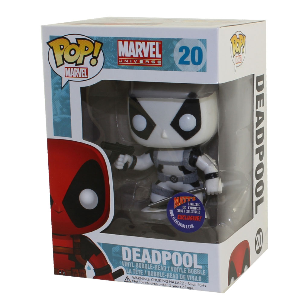 Funko POP! Marvel Series 2 Vinyl Bobble-Head - DEADPOOL (Black & White ...