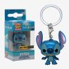 Funko Pocket POP! Keychain - Disney's Lilo & Stitch - STITCH (Metallic) *Hot Topic Exclusive* (Mint)