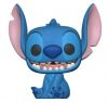 Funko POP! Vinyl Figure - Smiling Seated Stitch (Flocked) (Mint)