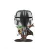 Funko POP! Vinyl Figure - Chrome Armor Mandalorian with The Child (10-Inch) (Chrome) (Mint)