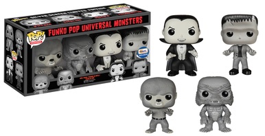 Funko POP Vinyl Figure Universal Monsters Black White 4 Pack Mint