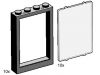 LEGO - 1x4x5 Black Window Frames with Clear Panes 3448 - (New & Sealed)