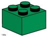 LEGO - 2x2 Dark Green Bricks 3456 - (New & Sealed)