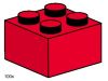 LEGO - 2x2 Red Bricks 3457 - (New & Sealed)