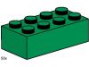 LEGO - 2x4 Dark Green Bricks 3461 - (New & Sealed)