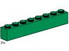 LEGO - 1x8 Dark Green Bricks 3481 - (New & Sealed)