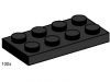LEGO - 2x4 Black Plates 3483 - (New & Sealed)