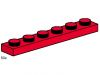 LEGO - 1x6 Red Plates 3488 - (New & Sealed)