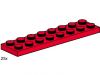 LEGO - 2x8 Red Plates 3491 - (New & Sealed)