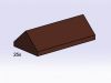 LEGO - 2x4 Ridge Roof Tiles Steep Sloped Brown 3756 - (New & Sealed)