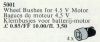 LEGO - 4 Wheel Bushes for 4.5V Basic Motor 5001 - (New & Sealed)