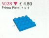LEGO - Duplo Primo Plate 4 x 4 Blue 5028 - (New & Sealed)