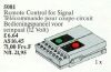 LEGO - Remote Control for Signal 12V 5081 - (New & Sealed)