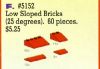 LEGO - Roof Bricks Shallow 25 Degrees Red 5152 - (New & Sealed)