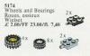 LEGO - Wheels and Bearings (Grooved Tyres and Hubs) 5174 - (New & Sealed)
