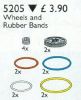 LEGO - Technic Wheels and Rubber Bands 5205 - (New & Sealed)