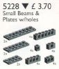 LEGO - Technic Beams and Plates with Holes, Black 5228 - (New & Sealed)