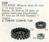 LEGO - 6 Wheel Hubs and Tyres 24 mm (4) and 43 mm (2) 5240 - (New & Sealed)