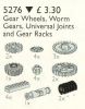LEGO - Gear Wheels, Worm Gears and Racks, Universal Joints 5276 - (New & Sealed)