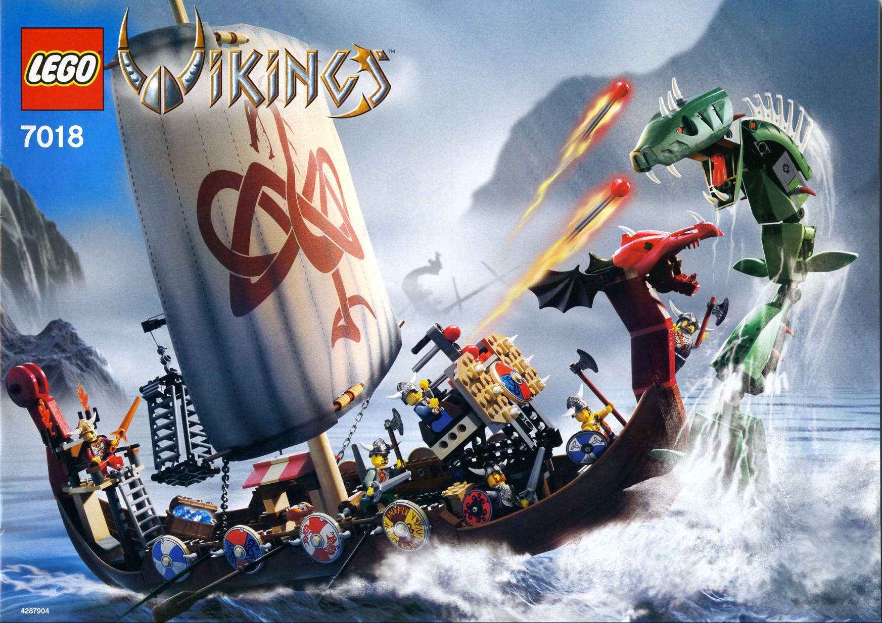 LEGO - Viking Ship challenges the Midgard Serpent 7018 - (New