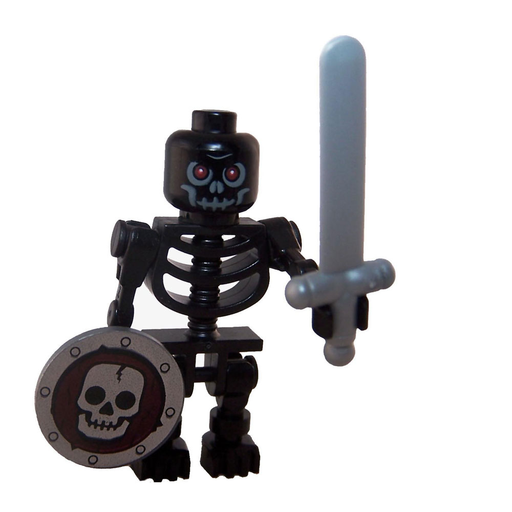 LEGO Castle Minifigure Skeleton Black 