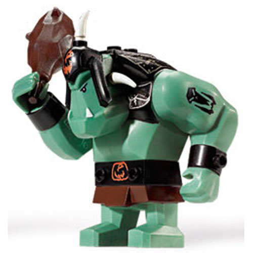 LEGO Minifigure Castle SAND GREEN TROLL with Club Mint