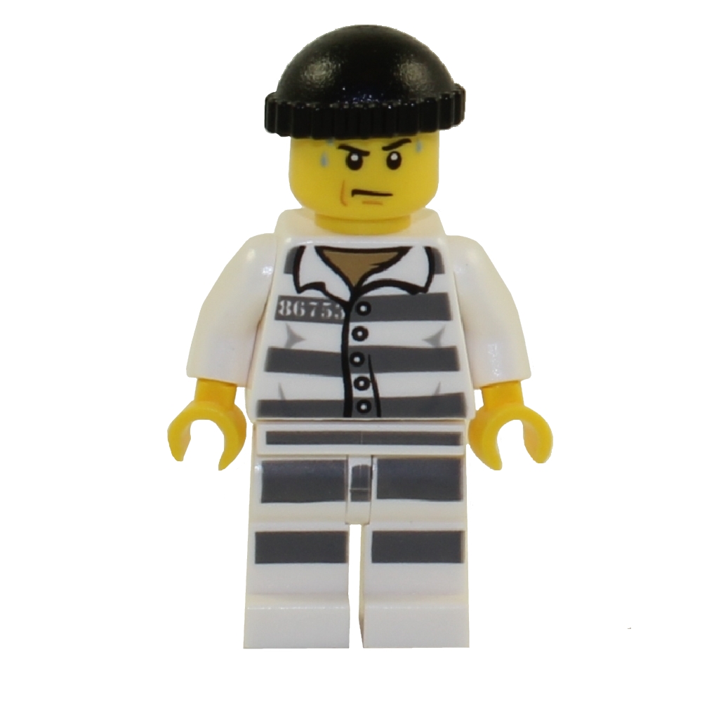 YOU PICK # LOT City Police Prisoner Henchman LEGO Minifig Black Knit Cap Hat 