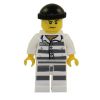 LEGO Minifigure - City - PRISONER (Prison Stripes & Black Knit Cap) (Mint)