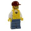 LEGO Minifigure - City - JAIL PRISONER (Life Jacket & Red Cap) (Mint)