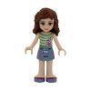 LEGO Minifigure - Friends - OLIVIA (Green & White Striped Shirt) (Mint)