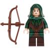 LEGO Minifigure - The Hobbit - MIRKWOOD ELF with Cowl & Bow (Dark Green) (Mint)