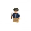 LEGO Minifigure - Harry Potter - HARRY POTTER w/ Wand (Dark Blue Open Jacket, Dark Tan Medium Legs) 