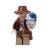 LEGO Minifigure - Indiana Jones - INDIANA JONES with Crystal Skull & Satchel (Mint)