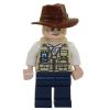 LEGO Minifigure - Jurassic World - VET (Hat - Scowling) (Mint)