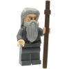 LEGO Minifigure - Lord of the Rings - GANDALF the Gray with Staff & Hair (No Cape) (Mint)
