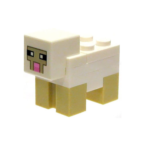 lego minecraft red sheep