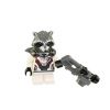 LEGO Minifigure - Marvel Comics Super Heroes - ROCKET RACCOON w/ Weapon (White Jumpsuit) (Mint)