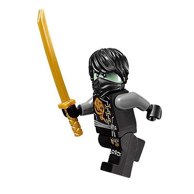 LEGO Minifigure Ninjago COLE (Ghost) with Gold Sword Hair