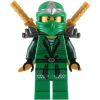 LEGO Minifigure - Ninjago - LLOYD ZX the Green Ninja with Dual Gold Swords (Mint)
