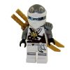 LEGO Minifigure - Ninjago - ZANE the White Ninja with Dual Gold Swords (Mint)