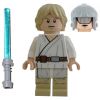 LEGO Minifigure - Star Wars - LUKE SKYWALKER with Lightsaber & Helmet (Reverse Visor Face) (Mint)