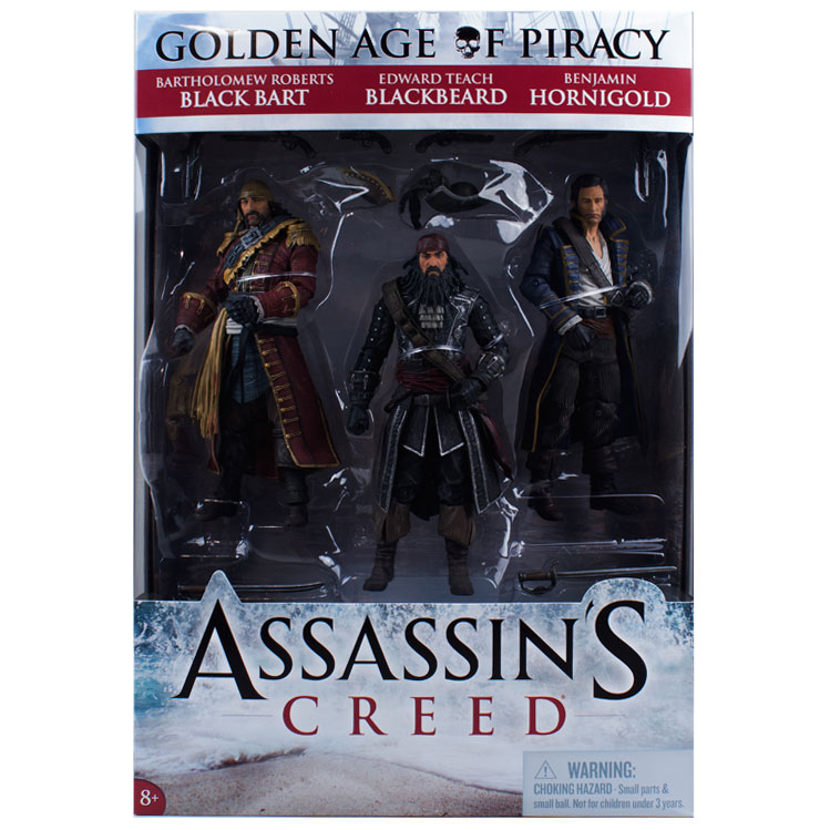 McFarlane Toys Figure - Assassin's Creed 3-Pack - GOLDEN AGE OF PIRACY (B.  Bart, Blackbeard + (Mint)