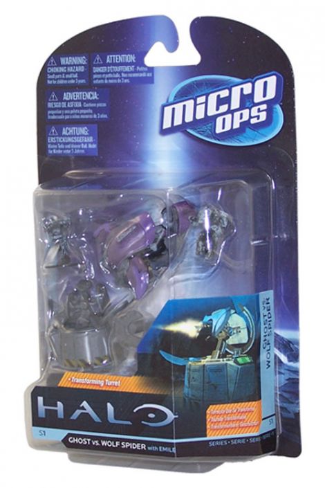 Halo 1 Action Figures Series 2: Ghost With Vehicle (Non Mint Packaging