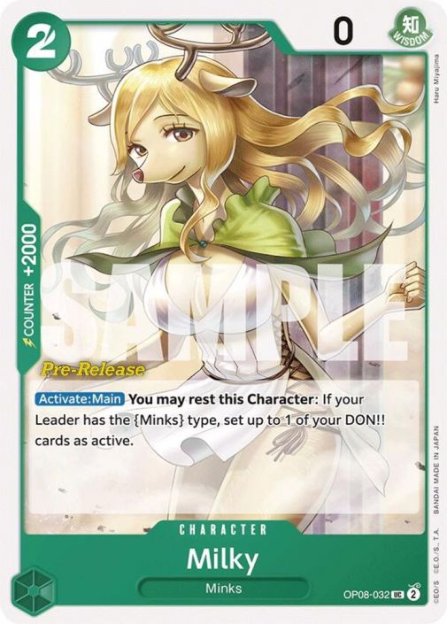 One Piece Card - OP08-032 - Milky [Uncommon] [Pre-Release Version