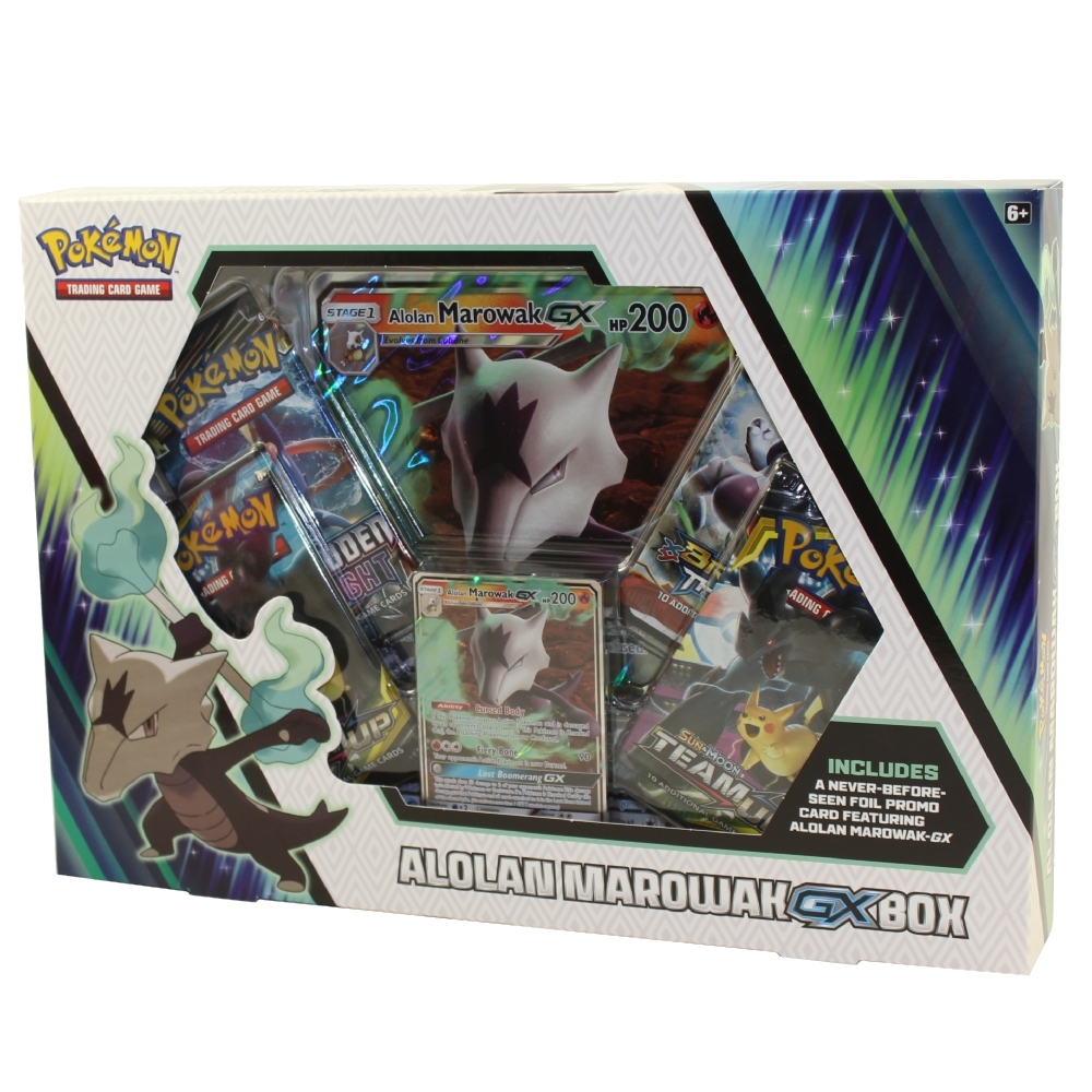 Pokemon TCG: Alolan Marowak-Gx Box A Foil Oversize Card 4 Booster Pack A Foil Promo Card