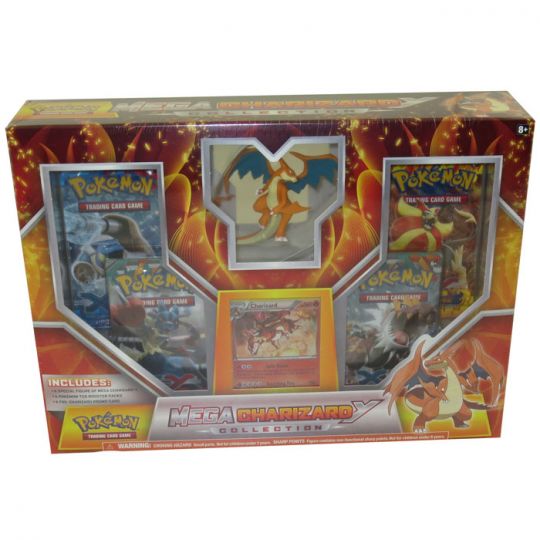 Pokemon Cards - MEGA CHARIZARD Y Orange Box (1 Holo, 1 Figure & 4 Packs) (New)
