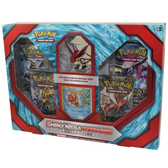 Pokemon TCG Mega Gyarados Collection FIGURE Box Sealed 4 BOOSTER PACKS + MORE 
