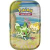 Pokemon Paldea Friends Mini Tin - SPRIGATITO & FIDOUGH (2 Packs, 1 sticker sheet & art card) (New)