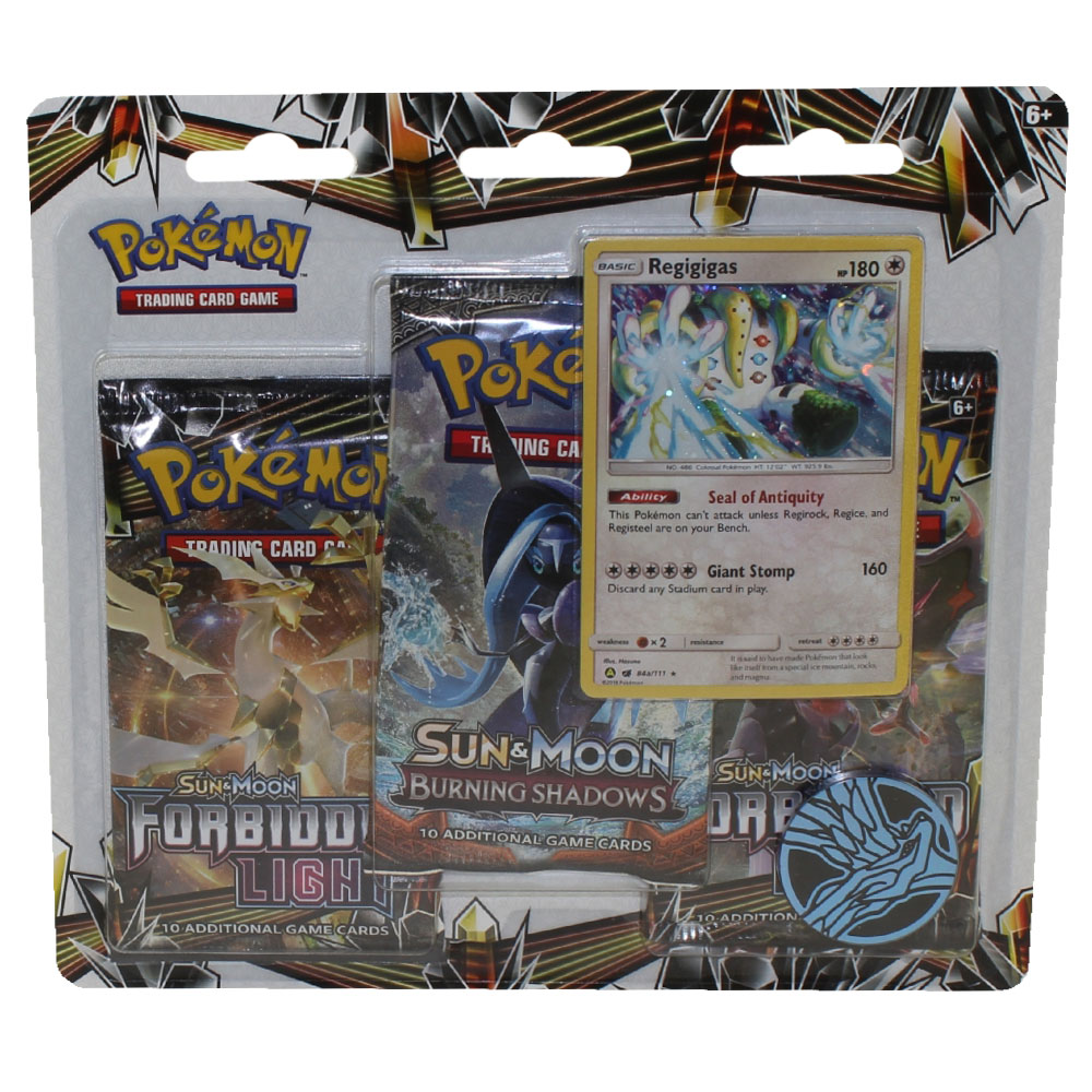 Pokemon Cards - S&M: Forbidden Light - REGIGIGAS BLISTER PACK (3 Boosters,1 Coin & 1 Foil) (New): Sell2BBNovelties.com: Sell TY Beanie Babies, Action Figures, Barbies, Cards & Toys selling online Pokemon Cards - S&M: Forbidden Light - REGIGIGAS BLISTER PACK (3 Boosters,1 Coin & 1 Foil) (New): Sell2BBNovelties.com: Sell TY Beanie Babies, Action Figures, Barbies, Cards & Toys selling online